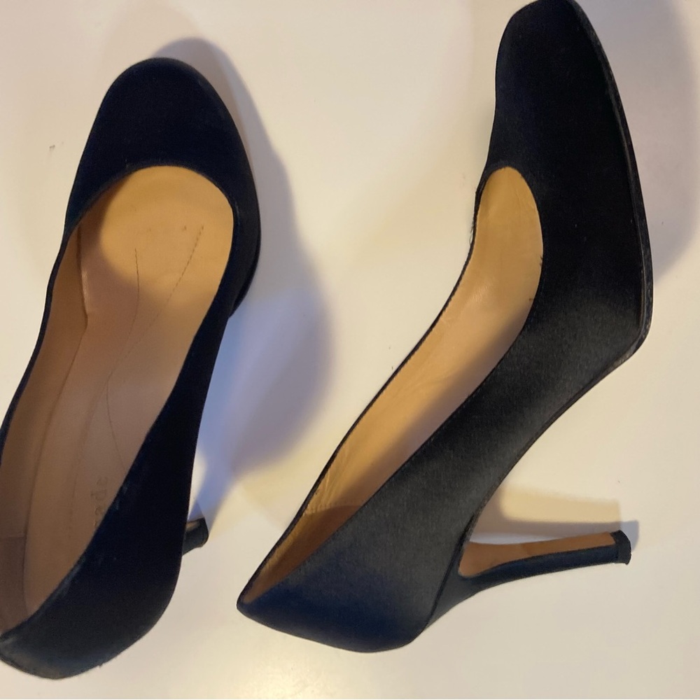 Kate Spade New York Black Satin Heels